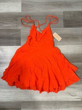 Copper Key neon orange mini dress